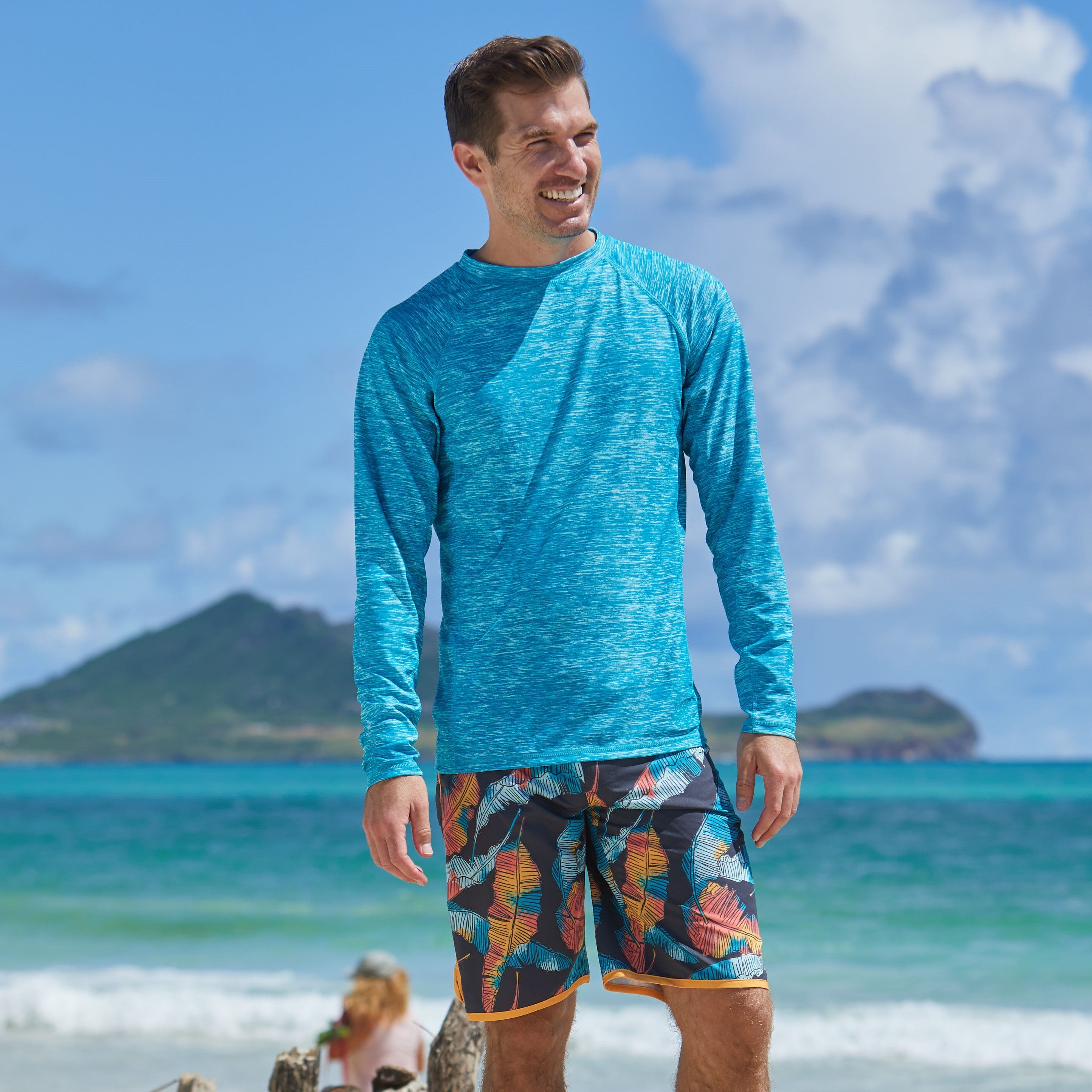 Men's Long Sleeve Crew Swim Shirt | Certified UPF 50+ – UV Skinz®