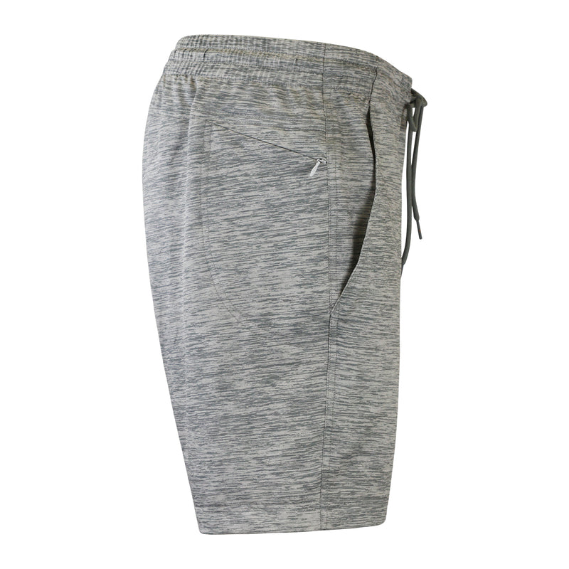 Side view of the men's swim shorts with built in liner in harbor mist jaspe|harbor-mist-jaspe