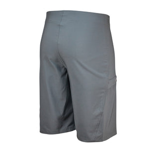 back of the men's coastal board shorts in grey|grey