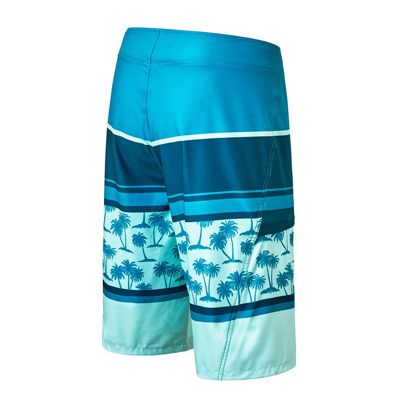 UV Skinz's men's coastal board shorts in palm tree stripe|palm-tree-stripe