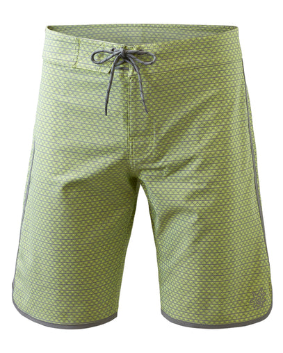 men's board shorts in electric green zigzag|electric-green-zigzag