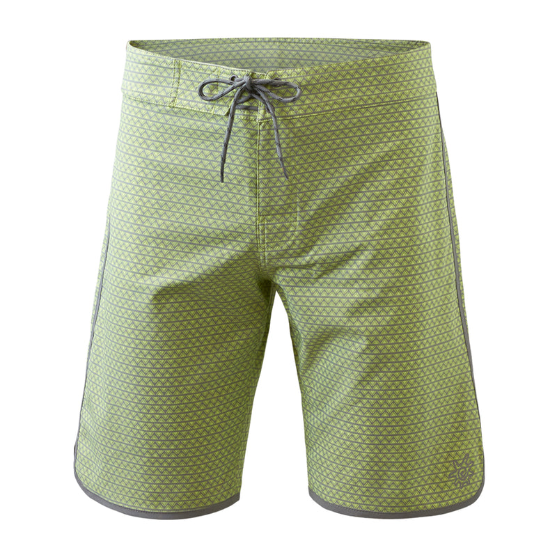 men's board shorts in electric green zigzag|electric-green-zigzag
