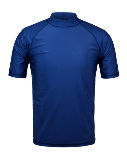 men's short sleeve swim shirt in dark navy|dark-navy