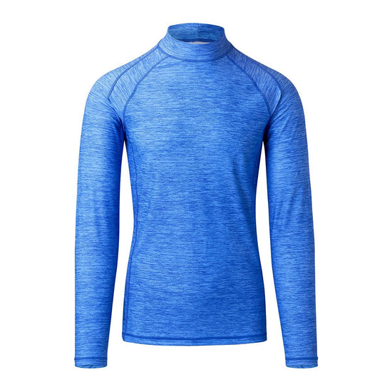 men's long sleeve active swim shirt in light blue|light-blue-jaspe