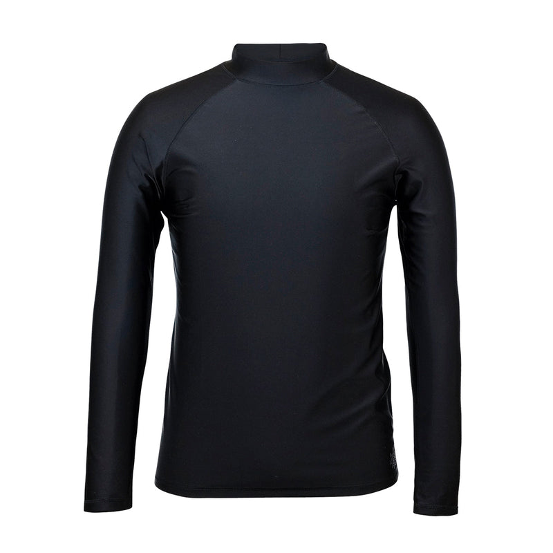 Men's long sleeve swim shirt in black|black