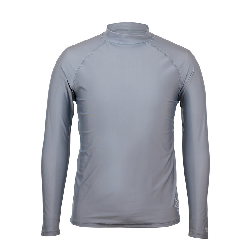 men's long sleeve grey swim shirt|grey