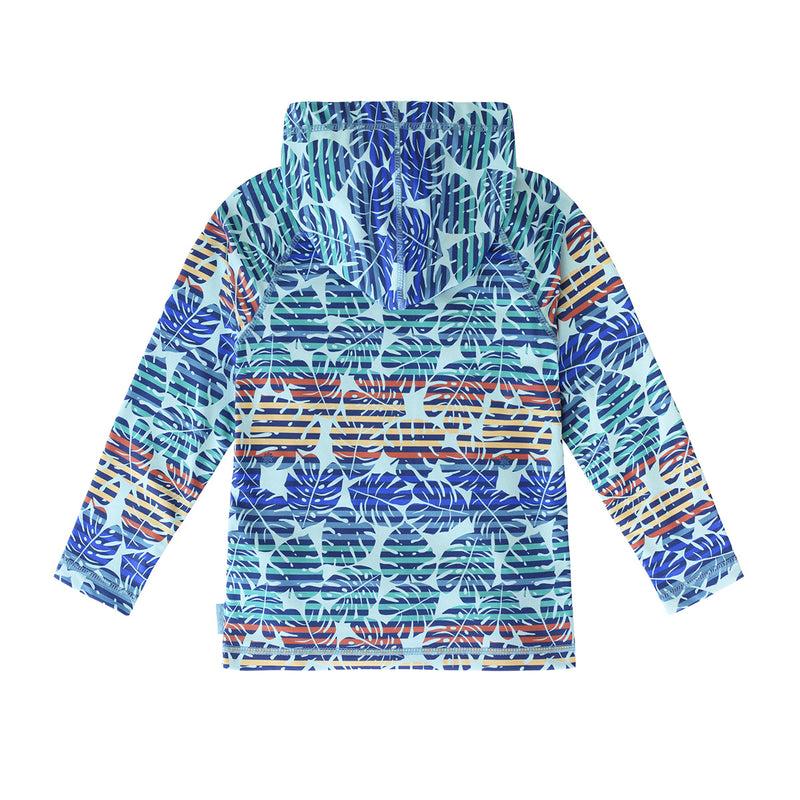 back of the boy's pullover hoodie in sunset rays|sunset-rays