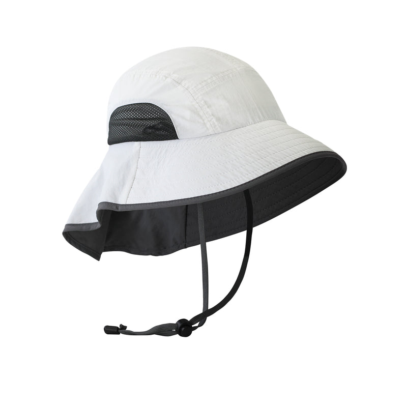 wide brim sun shade hat in white steel grey|white-steel-grey