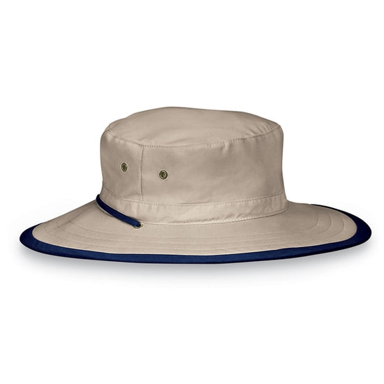Wallaroo Mens Explorer Hat Navy/ Camel / M/L