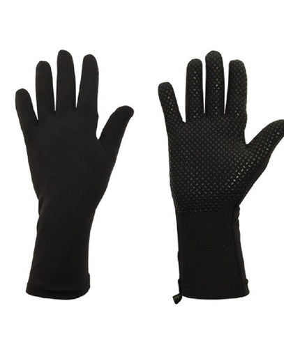 sun protective gloves in black|black