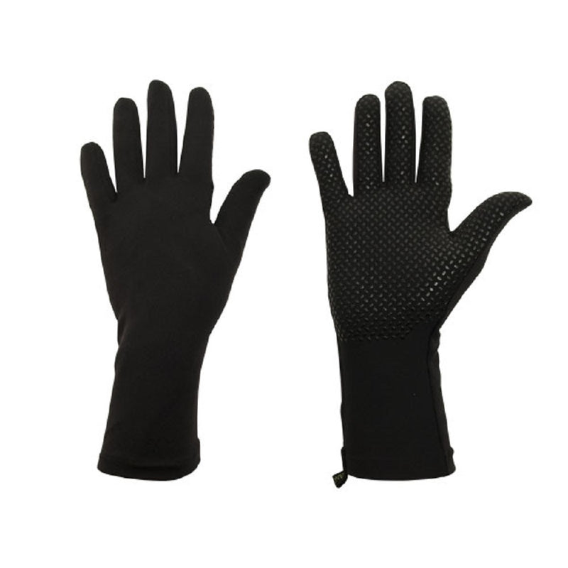 sun protective gloves in black|black