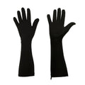 Long sun protective gloves in black|black