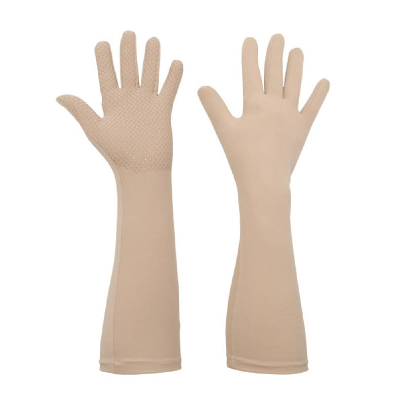 Long sun protective gloves in sahara|sahara