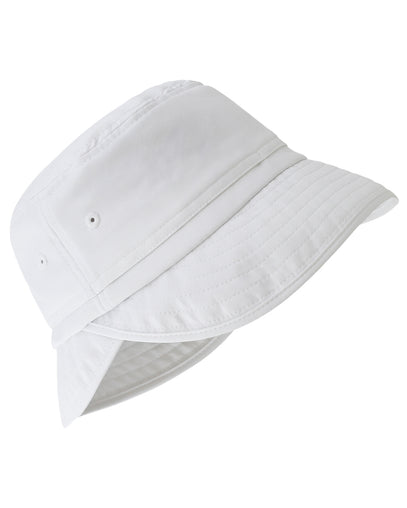 kid's adjustable flap sun hat in white|white