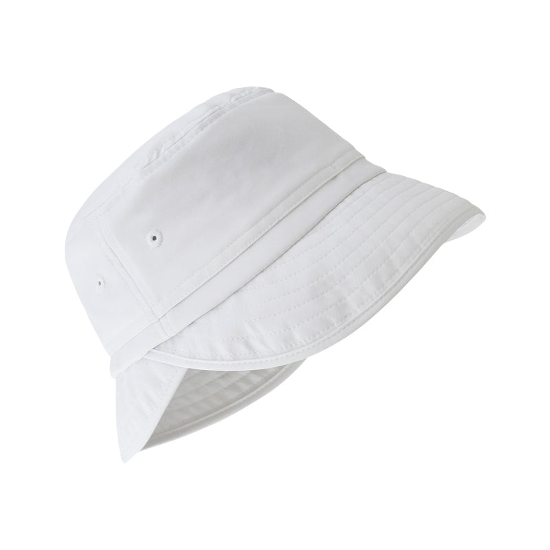 kid's adjustable flap sun hat in white|white
