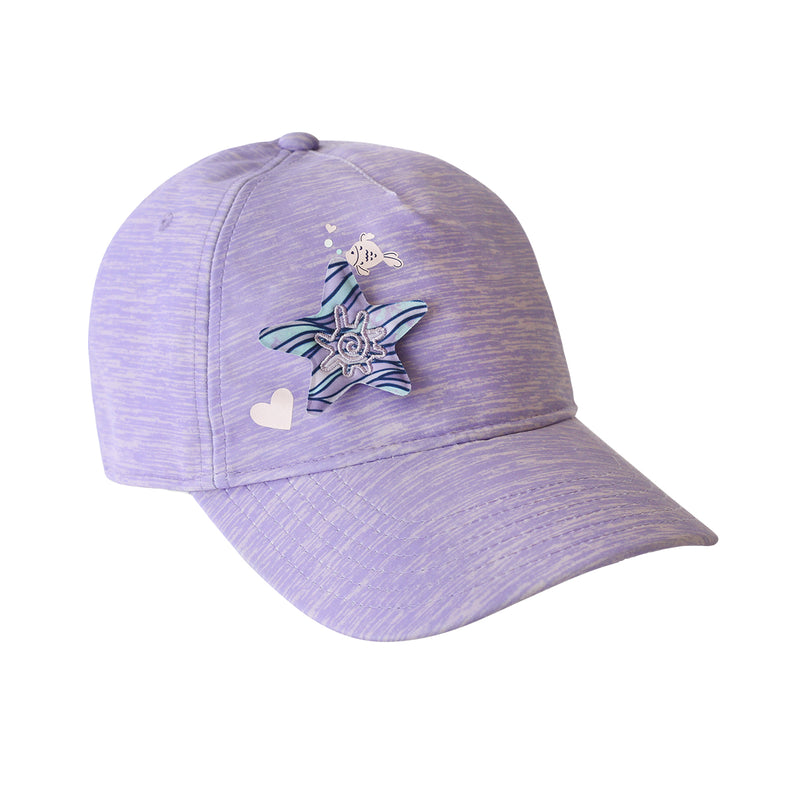 girl's snap back hat in lilac jaspe starfish|lilac-jaspe-starfish