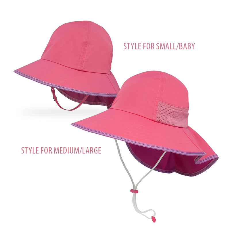 kid's sun hat in hot pink|hot-pink