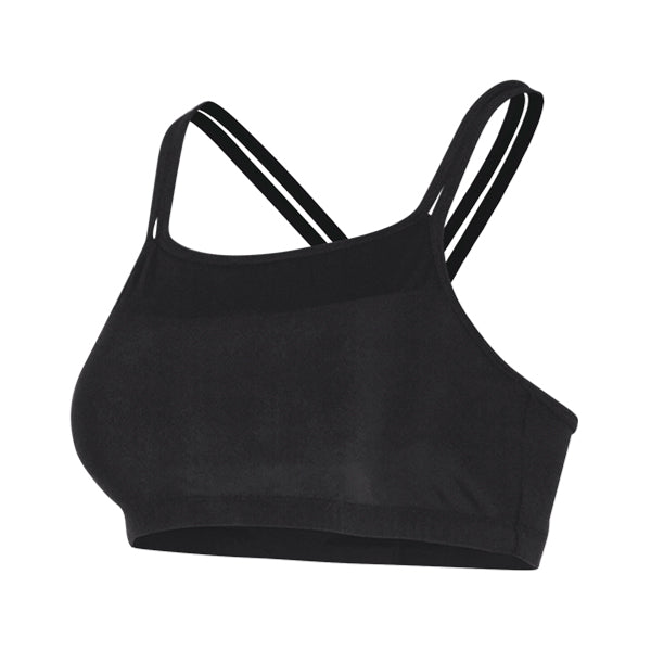 women's crisscross swim bra in black|black