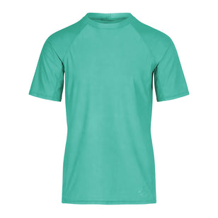 men's short sleeve swim shirt in mint|mint