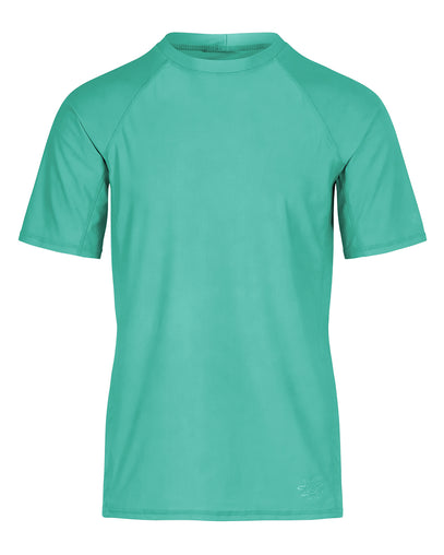 men's short sleeve swim shirt in mint|mint