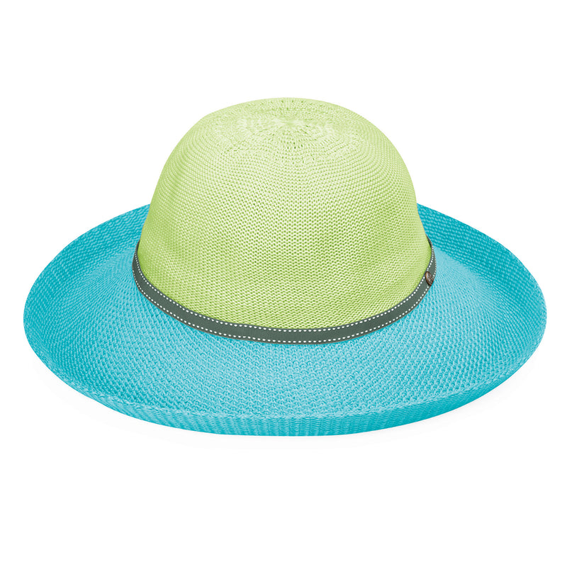 UV Skinz's women's two toned hat in lime turquosie|lime-turquoise